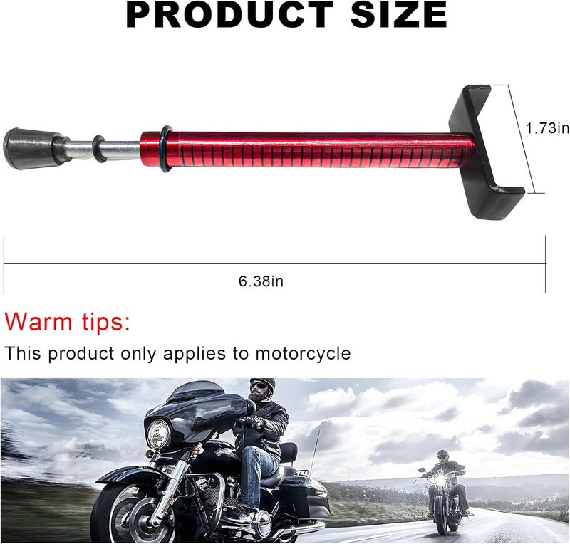 MTRPS Belt Tension Gauge, Adjustable 10 Lbs Specification Drive Belt Tensioner Tool with L Shaped Pad, Universal Measuring Tool for Motorcycles ATVs Secondary Drive Belts (Red) - Image 2